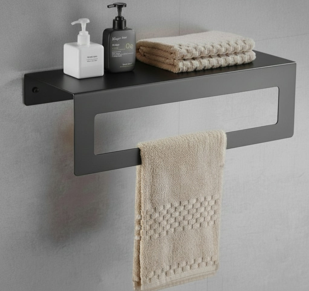 MODERN BATHROOM ORGANIZER - TOWEL HOLDER WITH SELF