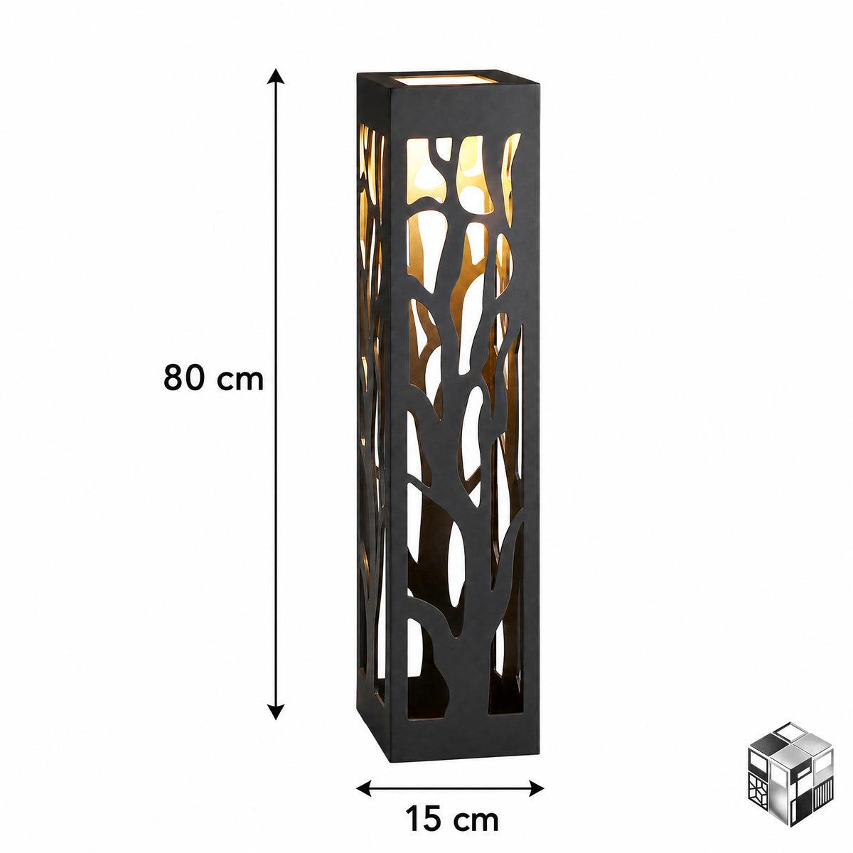 Hollow Leaf Outdoor LED Lawn Light – Modern Garden Bollard
