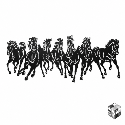 Running Horses Metal Wall Art – Galloping Horse Decor