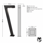 Modern Number 7 LED Bollard Light – 100 cm Outdoor Pathway Fixture